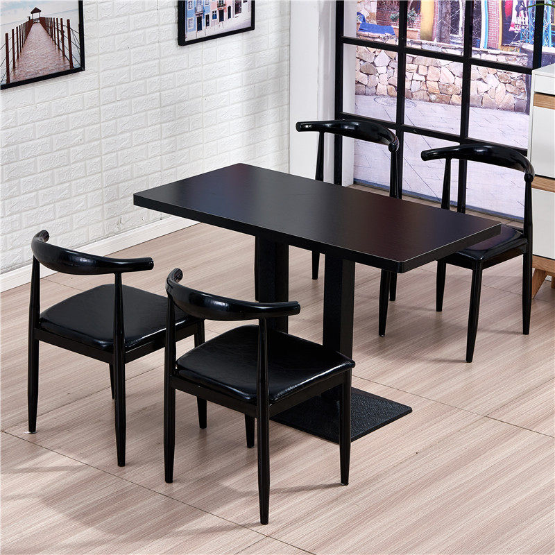 Restaurant table rectangular small restaurant noodle restaurant dining table stool Shaxian snack table and chair combination store special dining table and chair