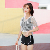 Swimsuit Womens split three-piece conservative thin belly cover Korean students sports hot spring 2021 New with sleeves