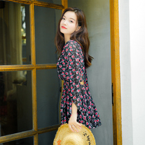 Swimsuit ladies split three-piece set conservative belly thin gathering resort seaside hot spring 2021 New explosion