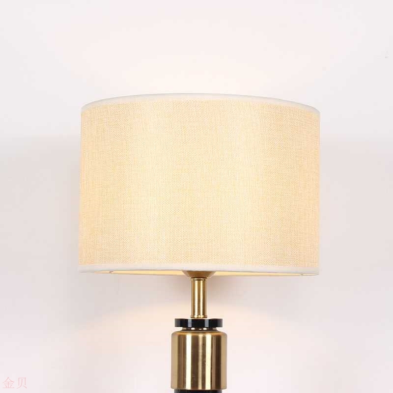 Straight hair table light rice white linen lampshades American floor lamp accessories housing hood wall lamp hanging lamp cylinder black