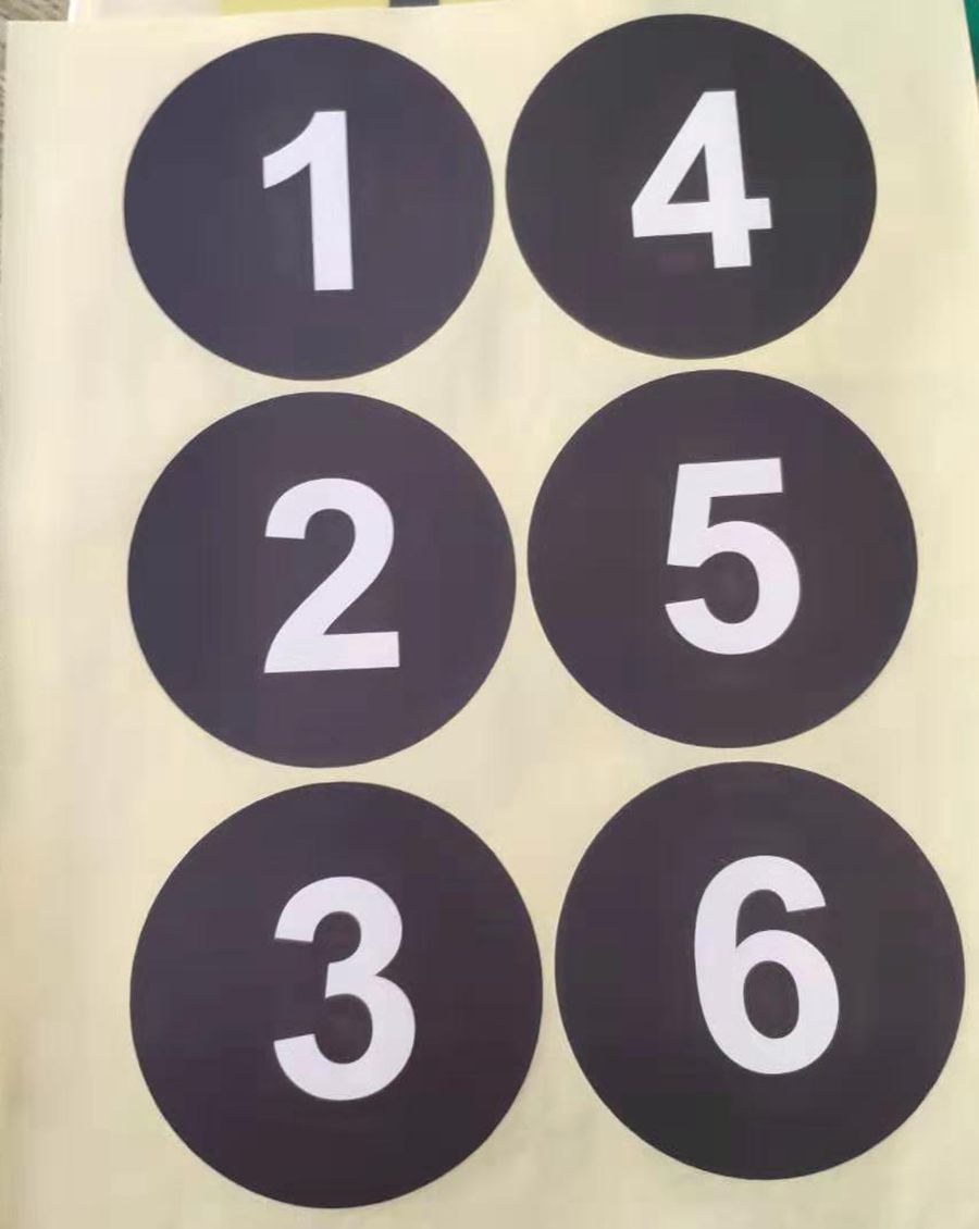 Customizable Black Bottom White Word 8CM Number code Number of numbers Net café Digital Mother sticker Adhesive Labels Color Size