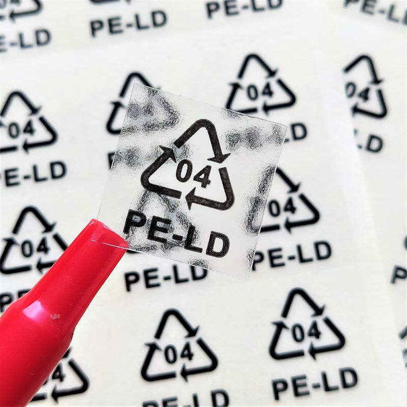 Spot heat pin transparent waterproof and eco-friendly recycling adhesive label square 20 * 20MM circular use stickers