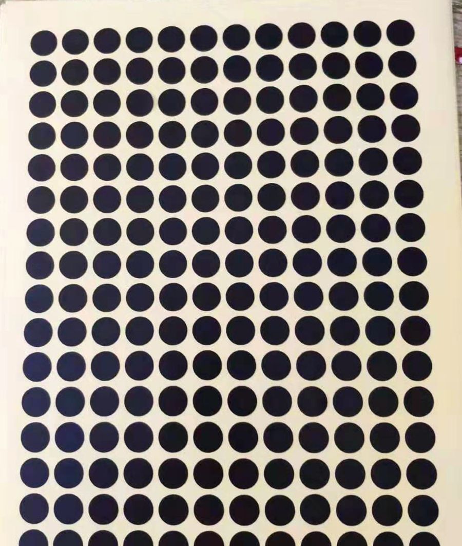 Self-adhesive circular small number marking stickers product car label color-color adhesive label sticker color size customizable