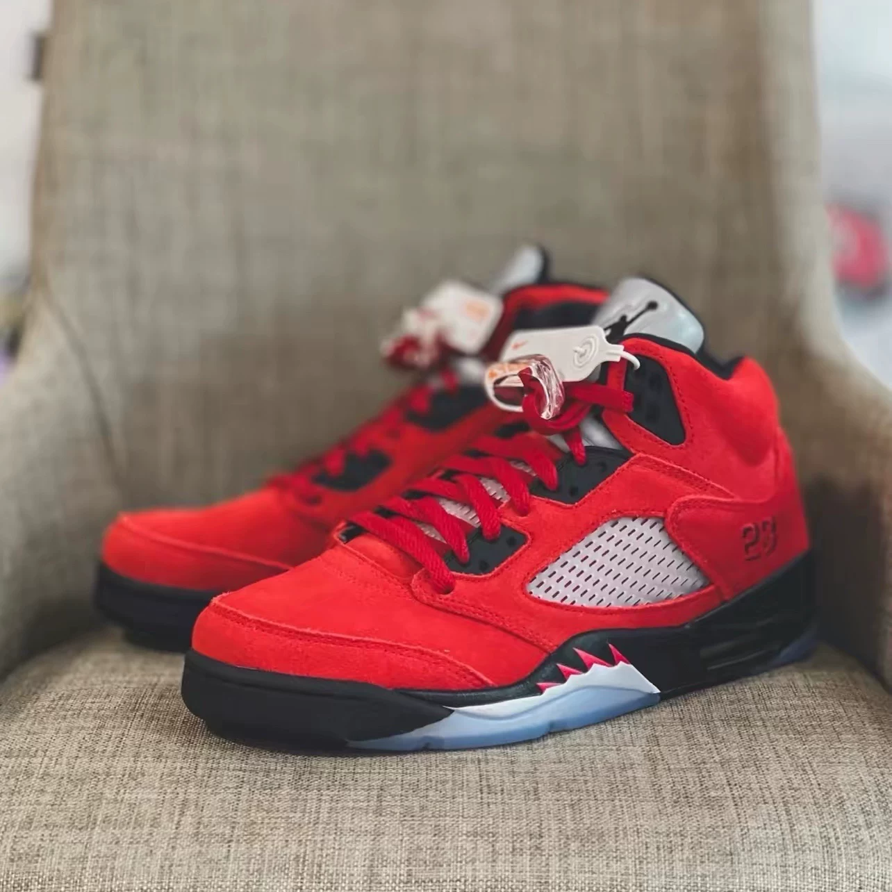 Кроссовки для баскетбола AIR JORDAN 5 AJ5 Angry Bulls Red Suick Suite Black Blue Purple Block DD0587-600
