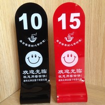 Room standout Dining Card Fire Pot shop with number of hand signs Digital plate Number plate number plate Wedding Number Plate Number