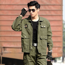 Outdoor cotton padded camouflage suit men's spring and autumn labor protection welding anti-scalding wear-resistant anti-scratch work clothes breathable