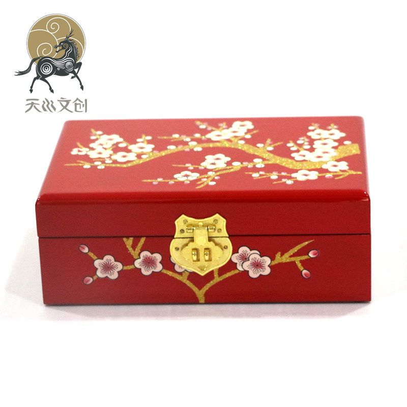 Tianshui Lacquerware Crafts [21 Painted Jewelry Boxes] A01
