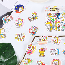 40 hand account sticker set ins Wind Net red cartoon girl cute girl paper decoration small pattern character childrens hand account material mobile phone salt series Hand account material water cup thermos cup thermos cup stickers