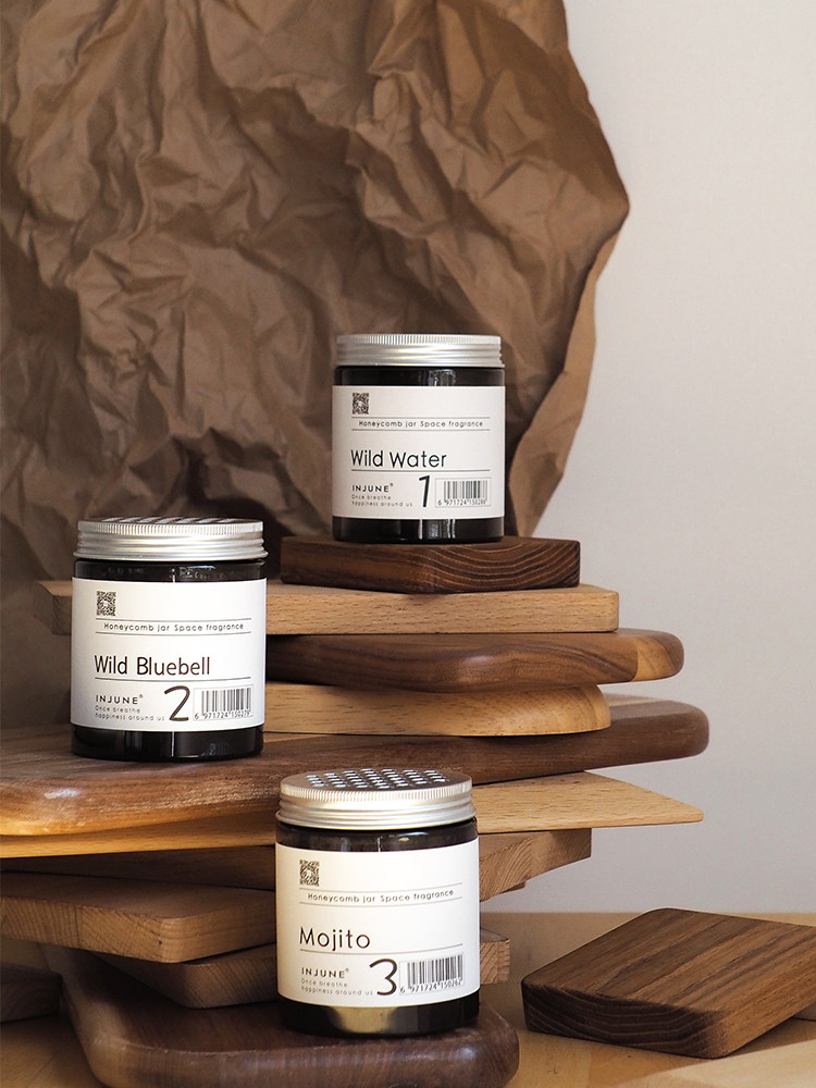 INJUNE Car Aroma Honeycomb jar Car fragrance Cloakroom toilet Fresh air Get rid of odors