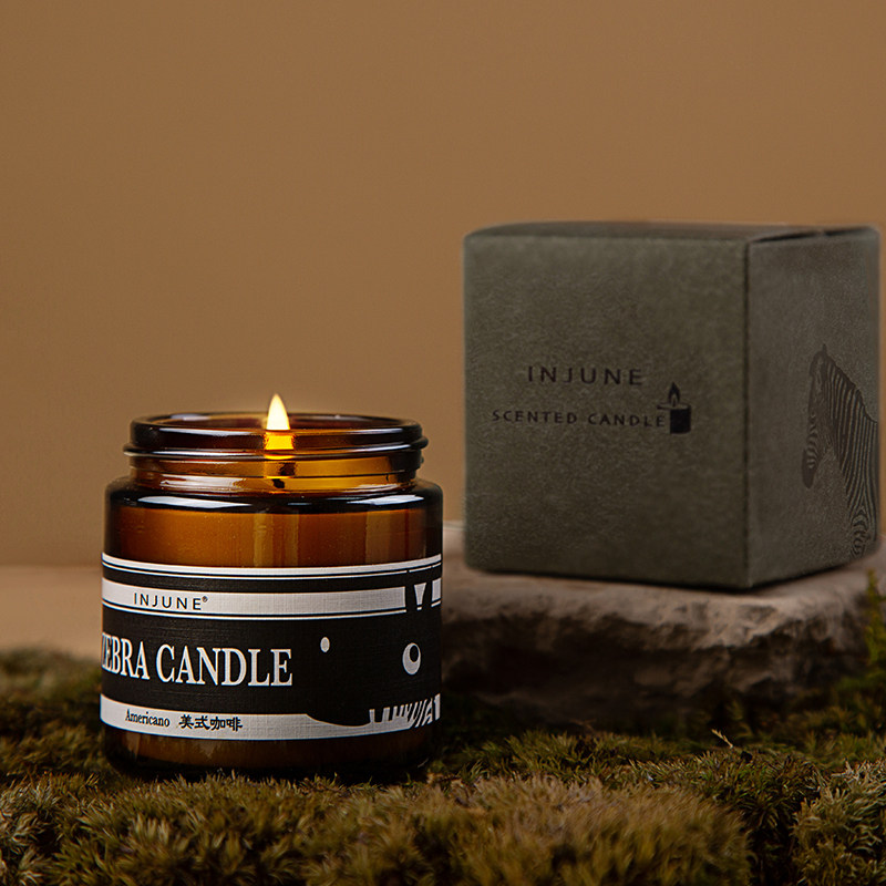 INJUNE scented candle essential oil soothing sleep aid gift Valentine's Day lasting light fragrance niche bedroom home