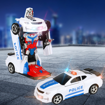 Deformation robot police car toy plane electric dancing car Children Baby baby toy car Boy 3 years old 4