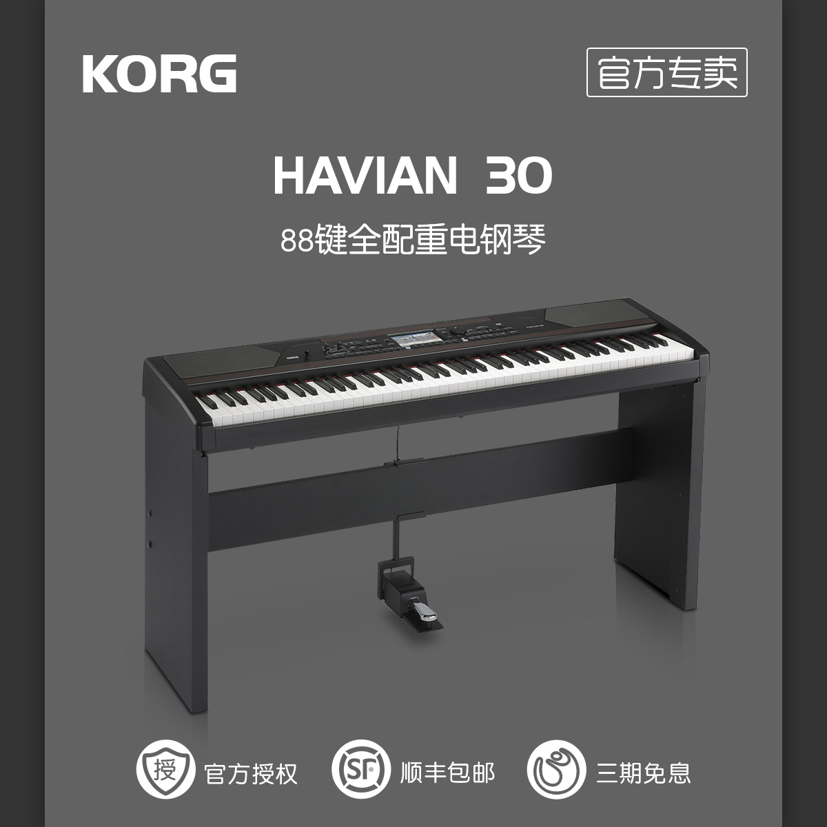 KORG HAVIAN 30 HAVIAN30 88 key full counterweight bricked keyboard synthesizer electronic organ