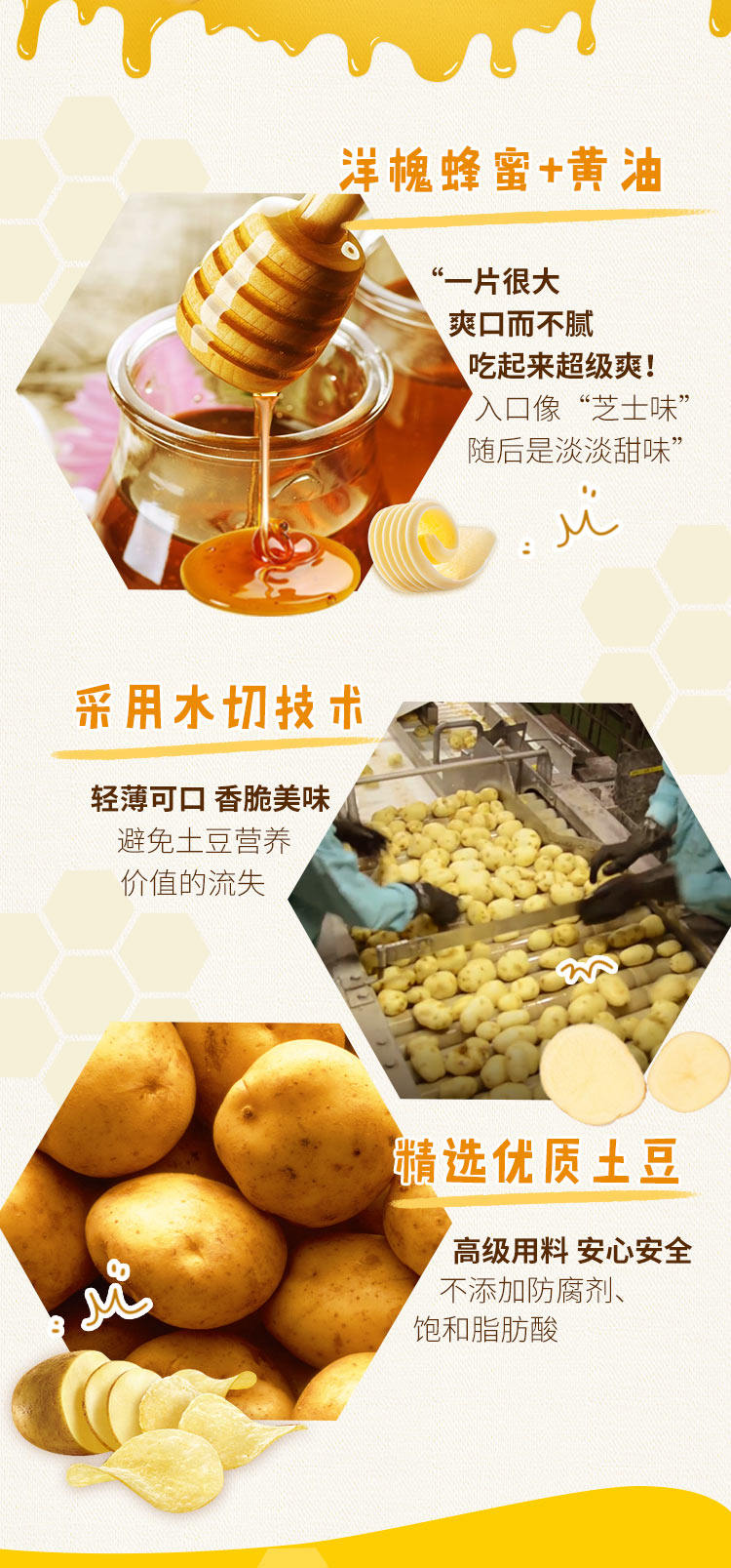 韩国进口 卡乐比 海太蜂蜜黄油薯片 60g*6包 图2