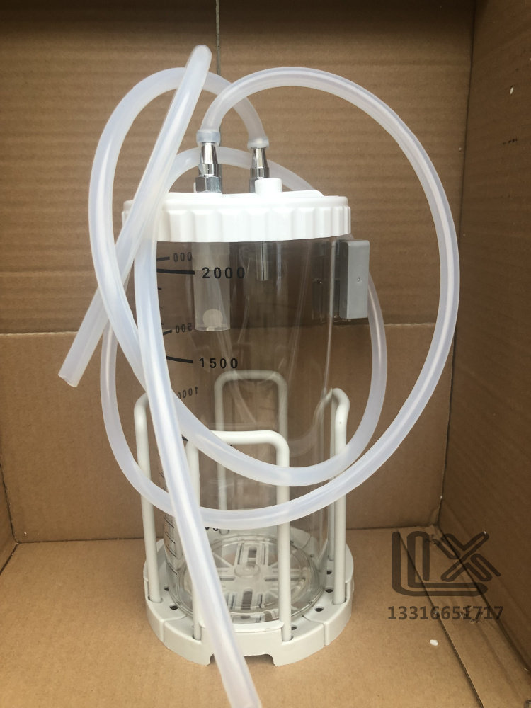 2000ml  2L 塑料缓冲瓶  真空泵使用缓冲液体透明 负压瓶 吸引瓶