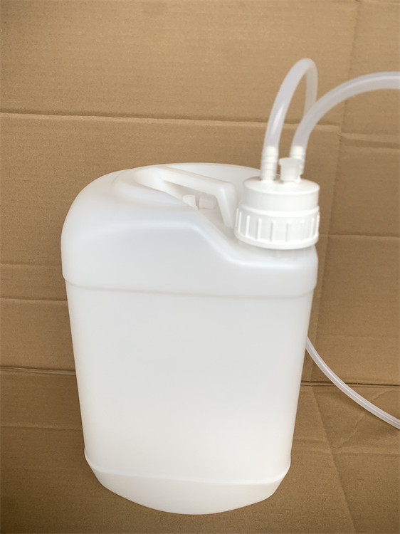 10L  三通 三孔 塑料补料桶 补液桶 废液收集桶 存储桶 正方形PE