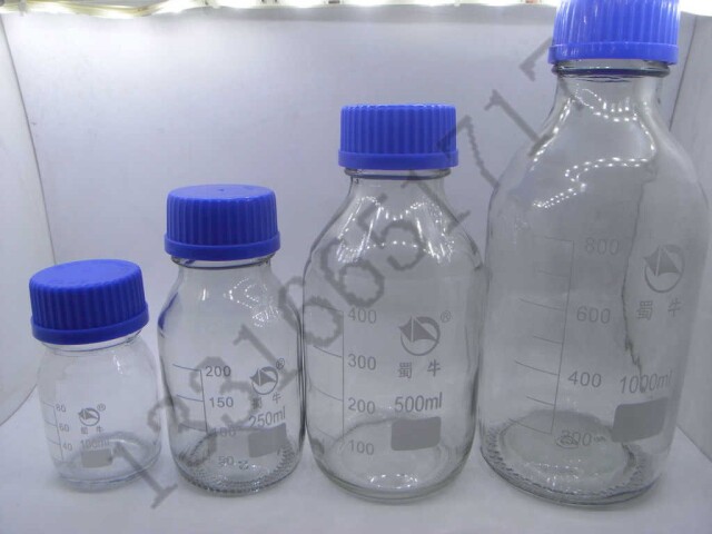 250ml 蜀牛牌丝口 蓝盖螺口试剂瓶 样品瓶 培养瓶 耐高温 刻度