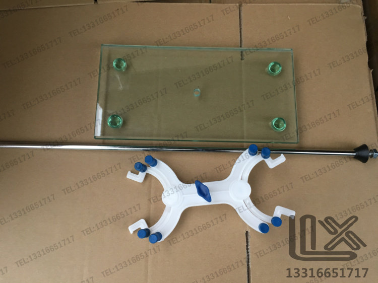 300*150 钢化玻面滴定台 玻璃台面滴定台 玻璃铁架台  实验滴定用