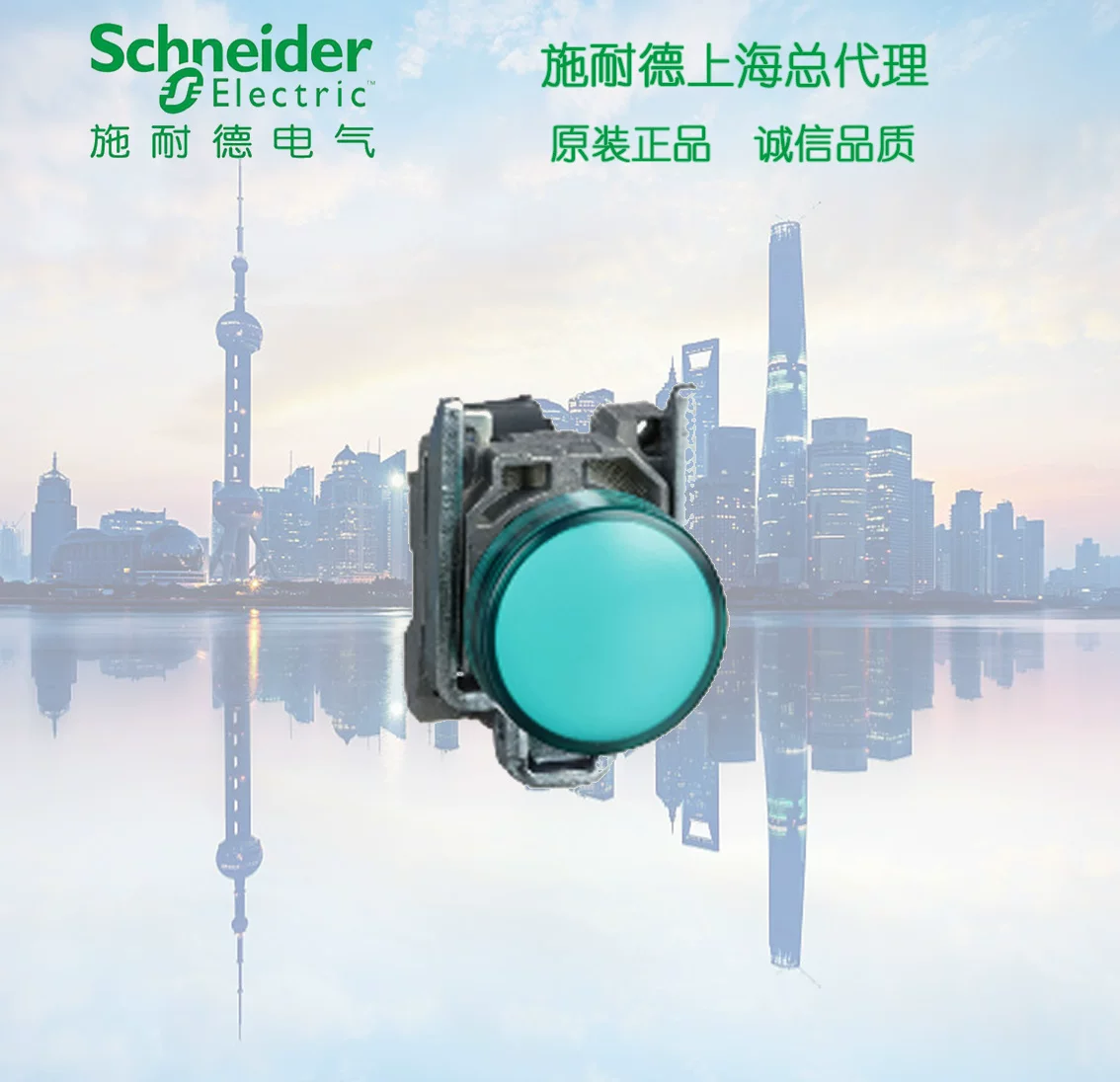 Genuine green LED lights, 22mm, 24v