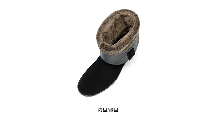 Западные Boots kisscat接吻猫秋季新款堆堆靴时尚粗跟长靴牛绒皮革v口时装靴女