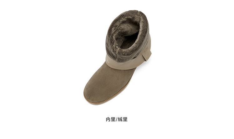 Западные Boots kisscat接吻猫秋季新款堆堆靴时尚粗跟长靴牛绒皮革v口时装靴女