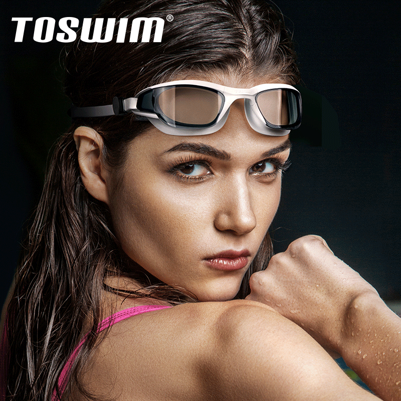 TOSWIM Kids Adult Goggles Myopia Adult Seal HD Waterproof Anti-fog Comfortable Goggles