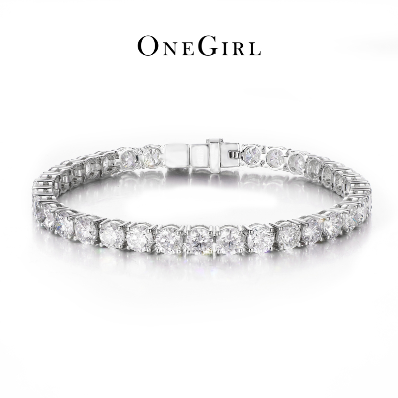 Onegirl Platinum Cultured Diamond Classic Tennis Bracelet Single 10/20/30 Points Light Luxury Gift Bracelet Onegirl Platinum Cultured Diamond Classic Tennis Bracelet Single 10/20/30 Points Light Luxury Gift Bracelet