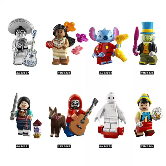 Lucky Draw Series Km66057-Km66064 Small Particle Minifigures in Bags
