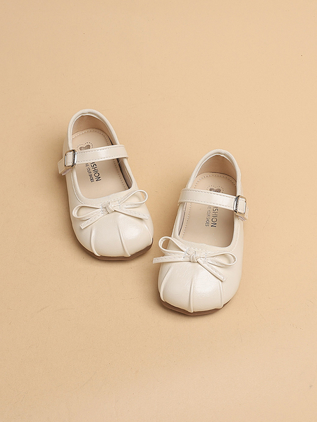 Girls' Fashionable Versatile Bowknot 2026 Spring and Autumn New Style Soft-Soled Leather Shoes, Stylish Princess Shoes, Comfortable Shallow-Mouth Shoes — 4