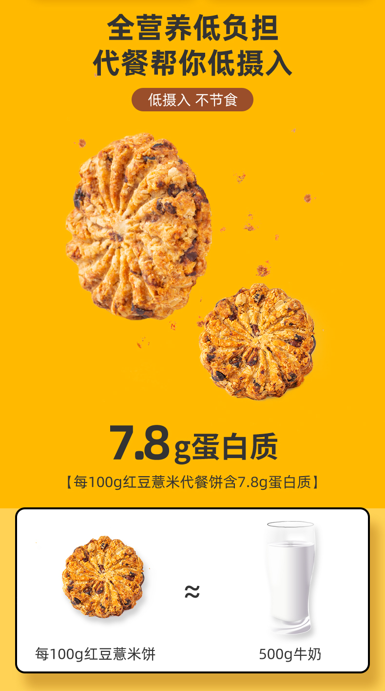 享津津 红豆薏米饼代餐200g 图3