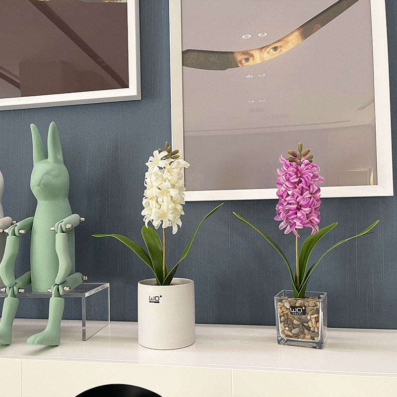 Simulation flower hyacinth feel fake flower home decoration desktop decoration table coffee table small fresh flower arrangement