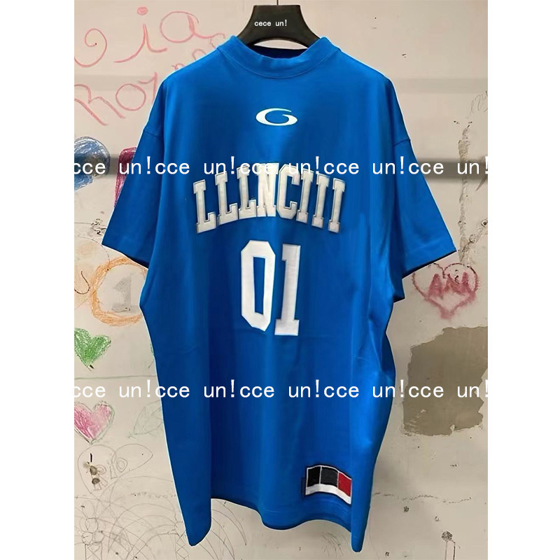 Cece Un! 25 Series Must-Have Trendy Basketball Collaboration Short-Sleeve T-Shirt, Loose Fit, Crew Neck, Unisex.