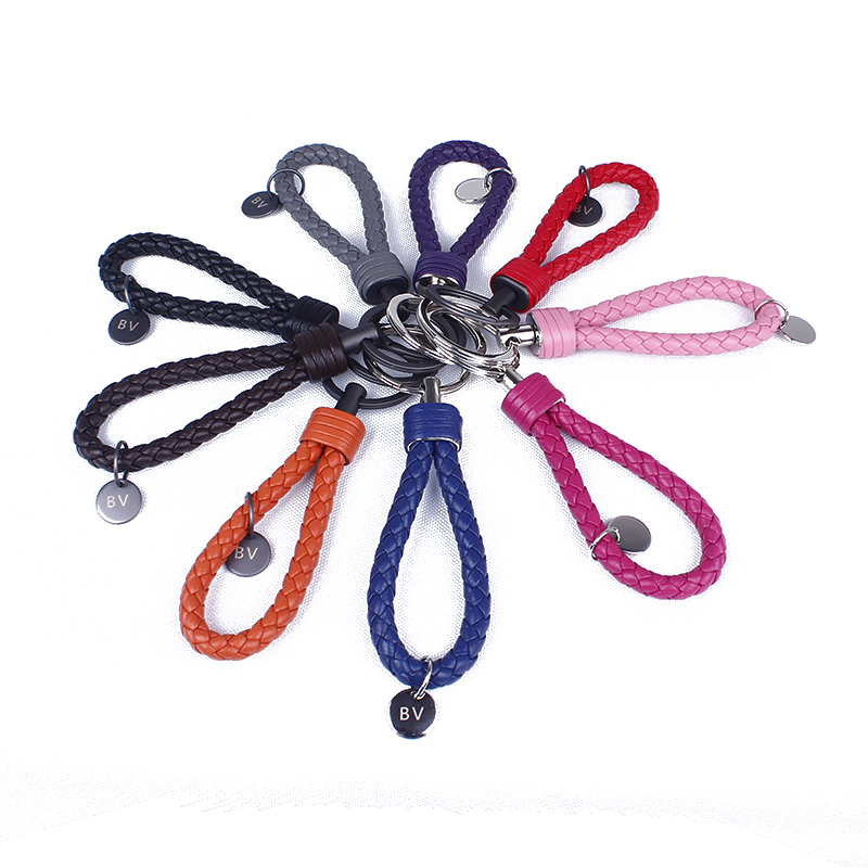 Custom keychain sheepskin hand-woven creative business gift birthday gift for men and women lettering