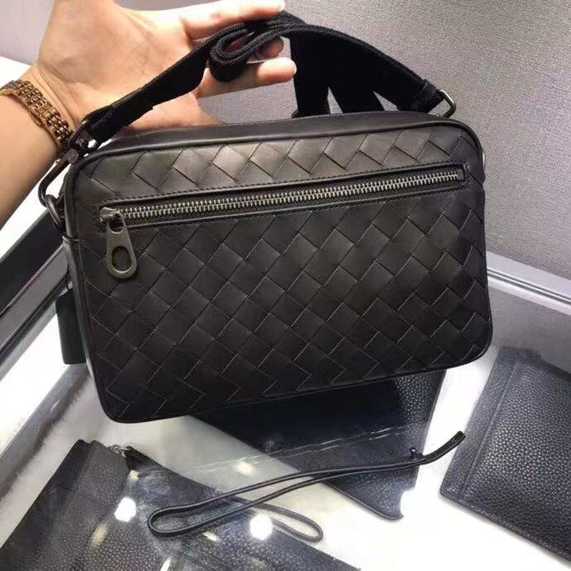 European and American light luxury tire leather woven men's bag one shoulder messenger small square bag 2022 new business fashion atmosphere handbag - Taobao