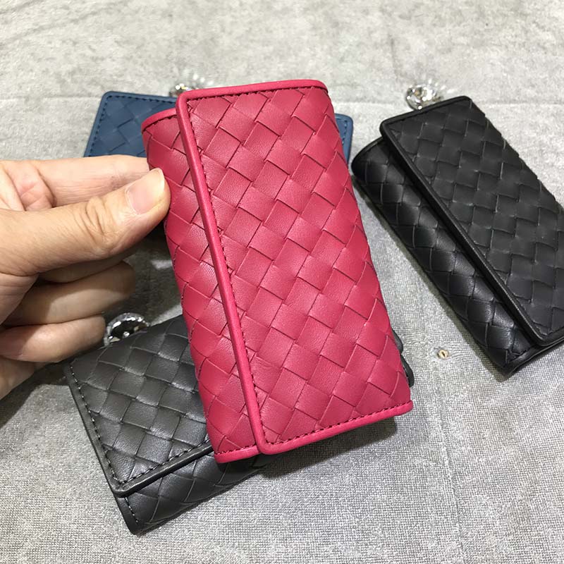 Men's and women's same key bag 2022 new European and American fashion classic woven leather clutch bag coin purse card holder - Taobao