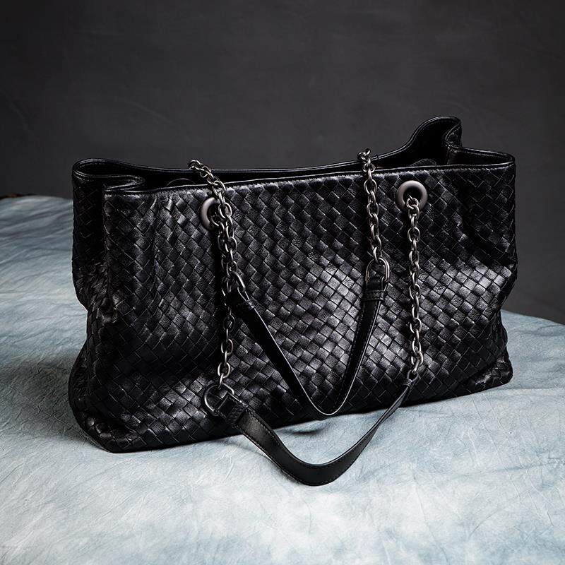Leather woven chain bag high-quality bag Western style women's bag 2022 new hand-held shoulder bag trend - Taobao