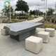 Special-shaped leisurely PC stool designed by scenic spot square GRC concrete urban furniture cement landscape seat