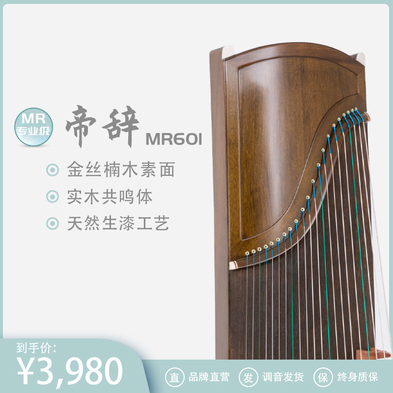 Professional ten-level verification test playing guzheng beginners children's teaching piano gold silk nanmu solid wood plain surface collection musical instruments