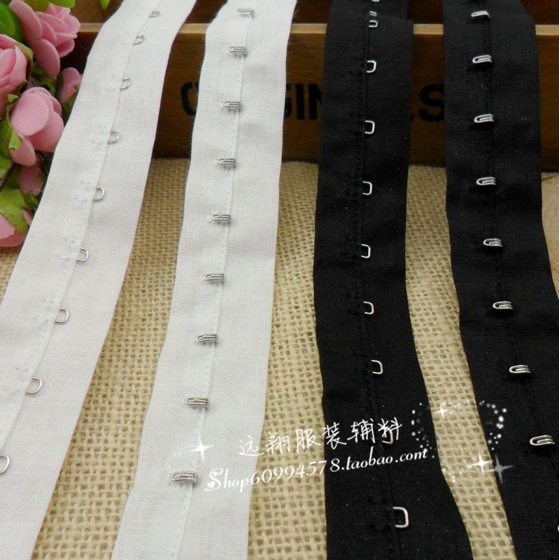 Clothing accessories, underwear accessories, underwear buckle, tights accessories, hook buckle belt, 1 meter price, black and white