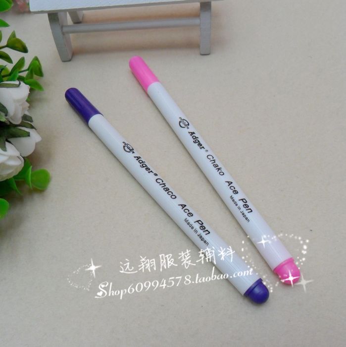 Water Soluble Pen Clothes Tailor Crossed water Pen clothing Cross embroidered point pen cloth with colored mark pen fade pen