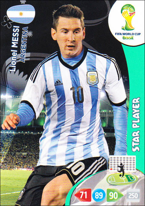 Panini 2014 World Cup game version star card 018 SP card Lionel Messi Messi-Taobao