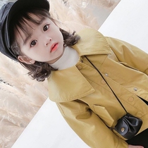 Girls leather foreign style 2020 spring and autumn baby autumn coat Childrens female children Korean version of the short leather jacket tide