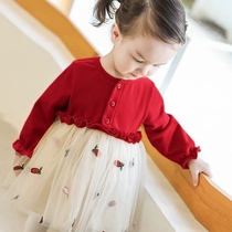 Baby girl year-old dress Princess dress Spring and autumn clothes 1 a 3-year-old baby autumn dress Yarn dress Girl skirt