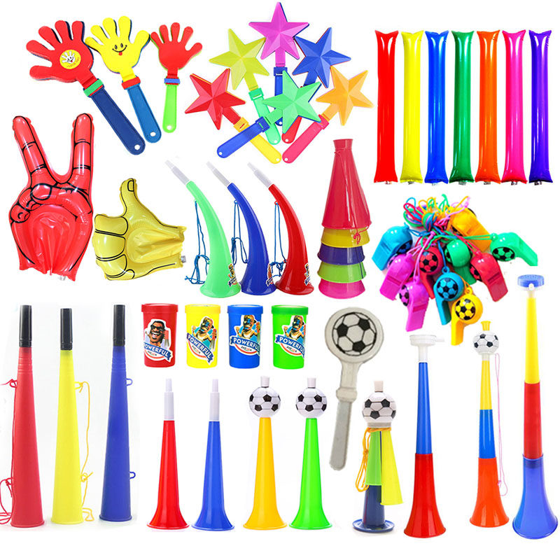 Plastic football's three main horns shout the microphone inflatable batter for handware Games fans cheer on the props