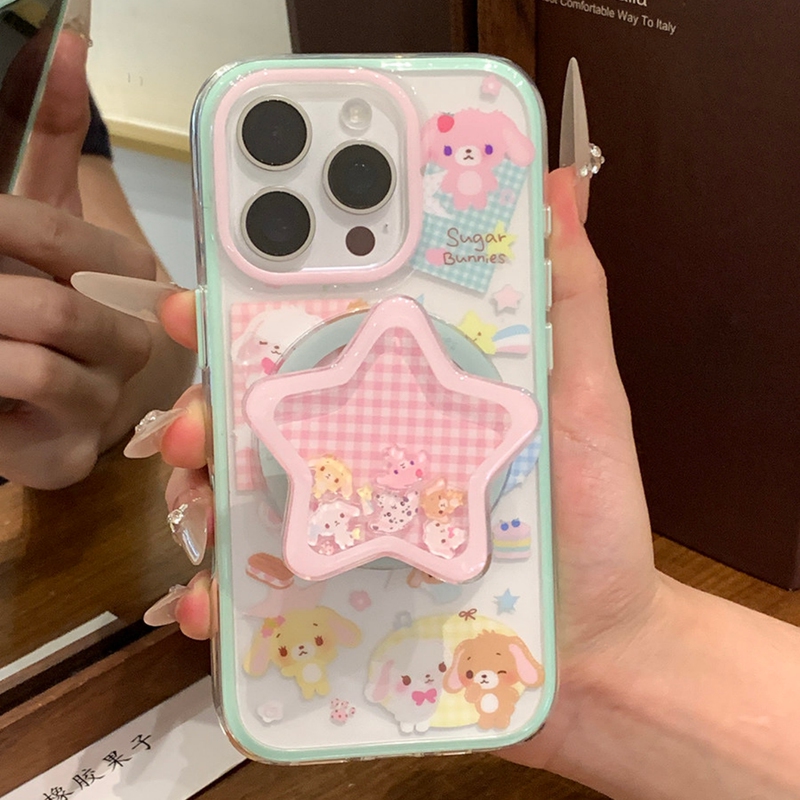 Two-In-One Japanese and Korean Cartoon Dessert Rabbit Magnetic Stand X300Pro Suitable for Vivo S60/S50/X200Pro Mini Phone Case X90S/Y500/S20 Female Model X80 Cute Y100
