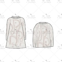 Original ~ Sue21aw autumn winter new parent-child sweater letters printed long sleeve sweater dress headshirt male and female