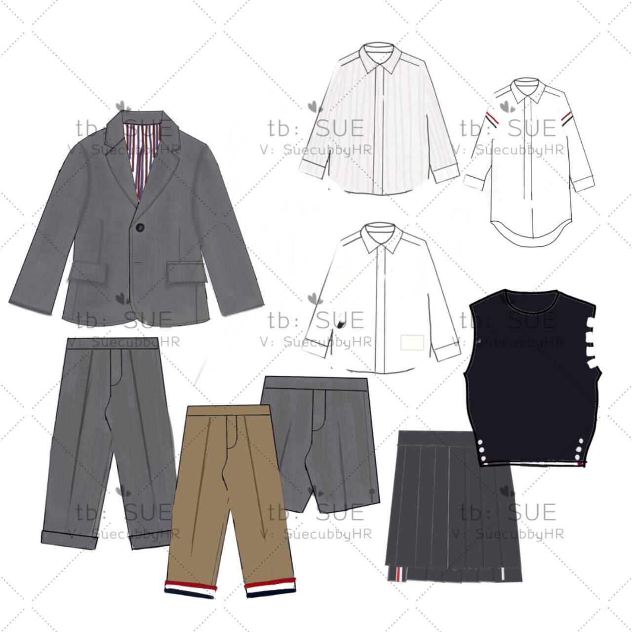 Sue Spring Summer New Parent-child Wool Suit Suit In Grey Suit Suit 50% Pants Plexant Skirt male and female