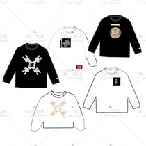 Sue21 autumn winter new pediatrics Long sleeves Shoulder Sleeves T-shirt Bear Printed Male and female children