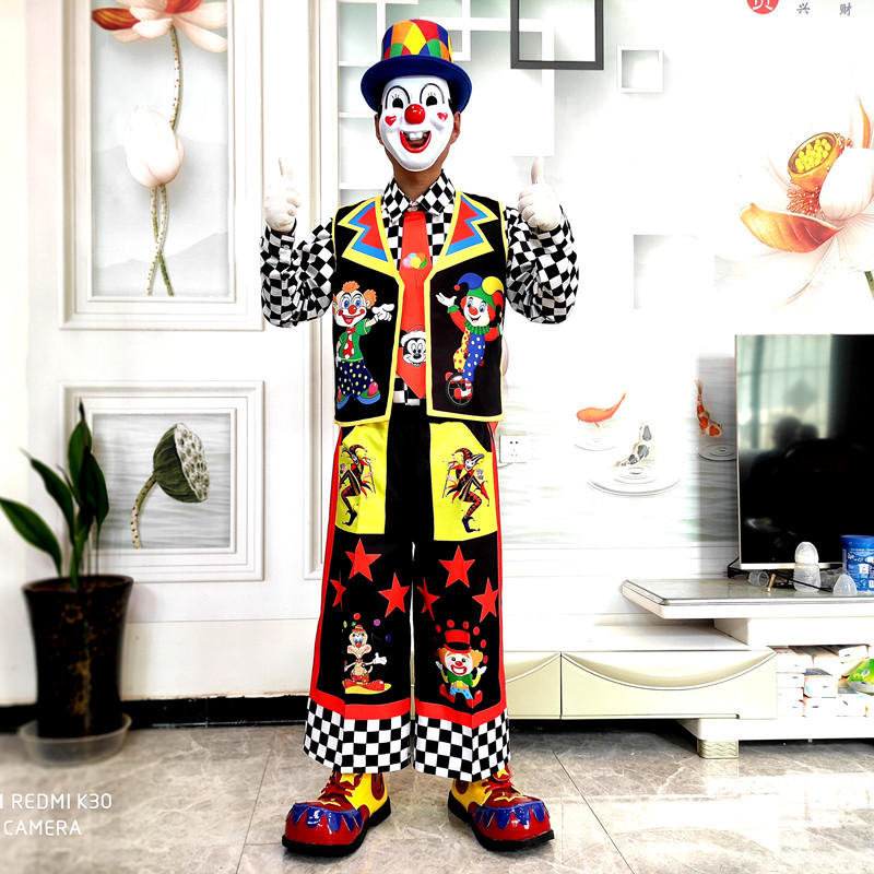 Halloween Masquerade Performance Costumes, Performance Costumes, Men's and Women's Adult Funny Clown Clothes Suits Halloween Masquerade Performance Costumes, Performance Costumes, Men's and Women's Adult Funny Clown Clothes Suits