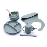 Силиконовая детская посуда, детский комплект для прикорма для еды для кормления со стаканом