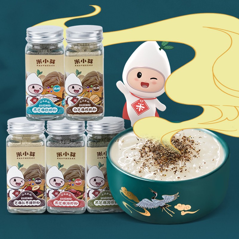 Mi - bud with a condiment powder of pork with pork meal for childhood pig liver seaweed mixed meal 40g
